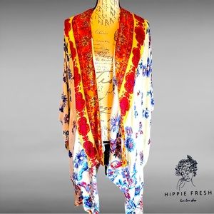 BCBGeneration Floral Kimono Topper One Size New W Tags